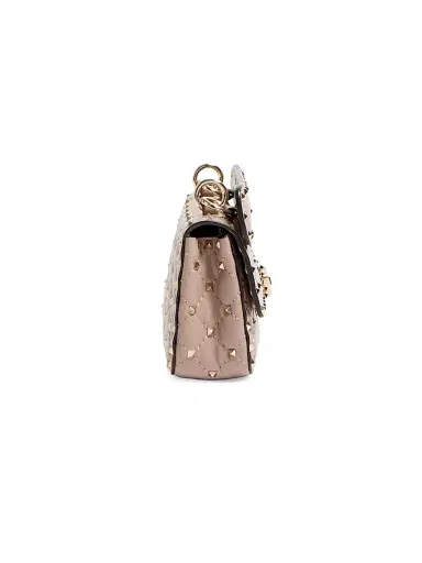 Valentino Garavani Women's Nappa Rockstud Spike Crossbody Bag - Pink | Thumbnail 5 Valentino Garavani Women's Nappa Rockstud Spike Crossbody Bag - Pink | Thumbnail 5