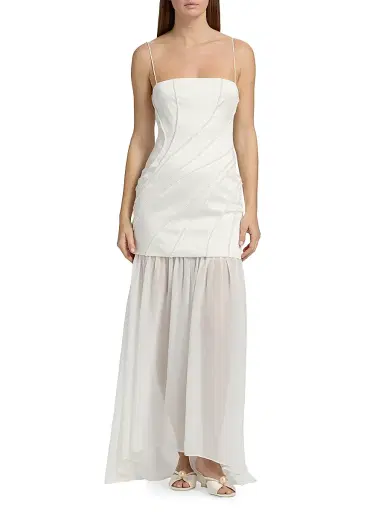 Significant Other Women's Gaia Beaded Maxi Dress - Ivory - Size 12 | Thumbnail 3