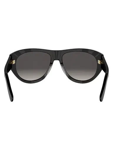 Dior Women's Glow A1I 55MM Pilot Sunglasses - Shiny Black Gradient Smoke | Thumbnail 5
