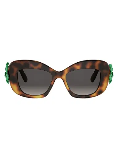 Dior Women's  Clover S3I 51MM Butterfly Sunglasses - Blonde Havana Gradient Smoke | Thumbnail 2