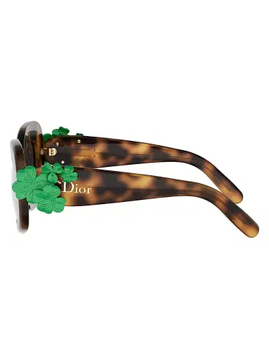 Dior Women's  Clover S3I 51MM Butterfly Sunglasses - Blonde Havana Gradient Smoke | Thumbnail 3