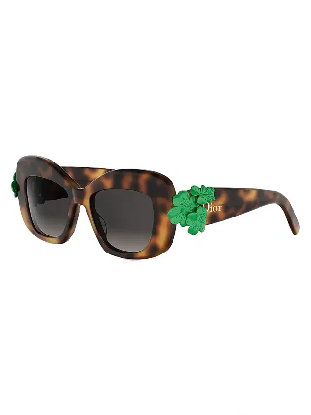 Dior Women's  Clover S3I 51MM Butterfly Sunglasses - Blonde Havana Gradient Smoke