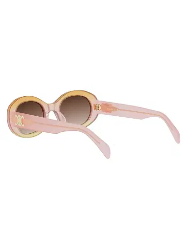 Celine Women's Triomphe 52MM Oval Sunglasses - Pink Gradient Brown | Thumbnail 4 Celine Women's Triomphe 52MM Oval Sunglasses - Pink Gradient Brown | Thumbnail 4