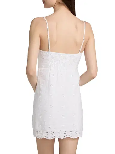 LoveShackFancy Women's Peppy Eyelet Cotton Minidress | Thumbnail 5 LoveShackFancy Women's Peppy Eyelet Cotton Minidress | Thumbnail 5