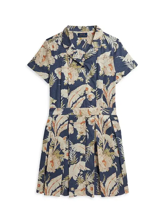 Polo Ralph Lauren Little Girl's & Girl's Tropical Linen-Cotton Shirtdress - Branley Floral