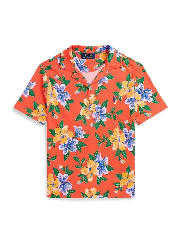 Polo Ralph Lauren Little Boy's & Boy's Floral Cotton Jersey Polo Shirt - Iconic Hibiscus