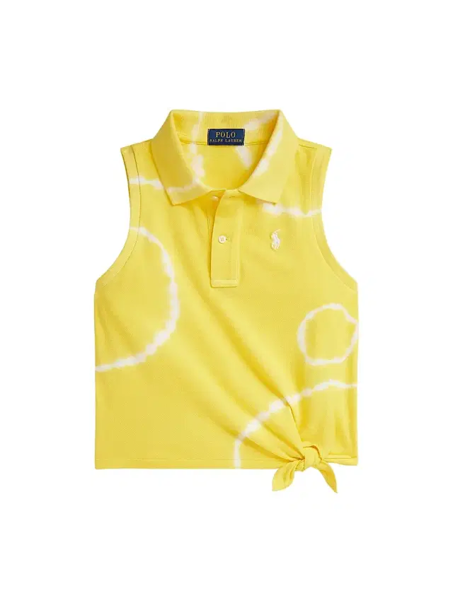 Polo Ralph Lauren Little Girl's & Girl's Tie-Dye Stretch Mesh Polo Shirt - Signal Yellow Tie Dye