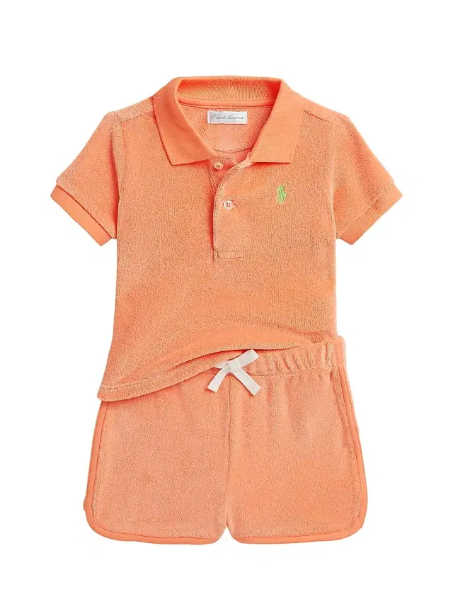 Polo Ralph Lauren Baby Boy's Terry Polo Shirt & Shorts Set - Poppy 9 Months