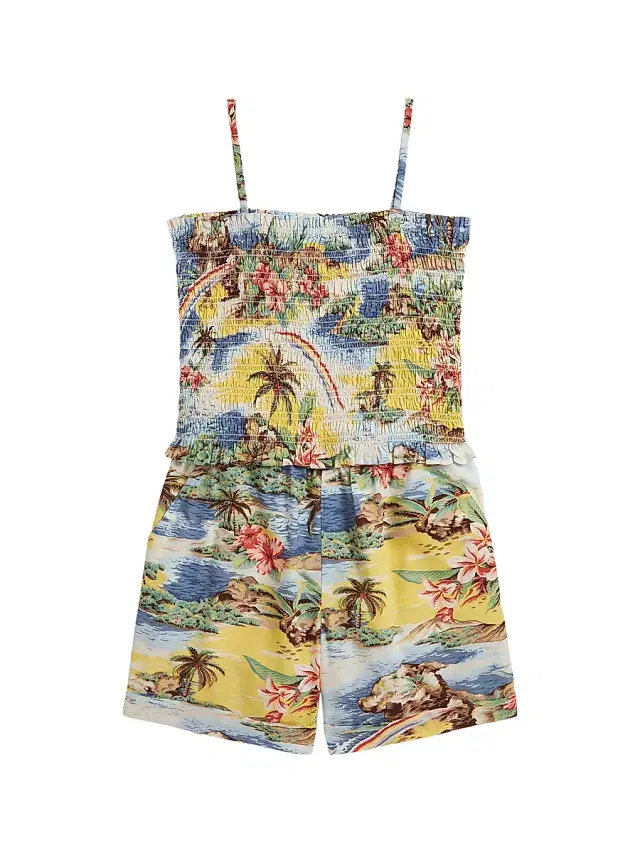 Polo Ralph Lauren Little Girl's & Girl's Tropical-Print Smocked Top & Shorts Set - Rainbow Tropical