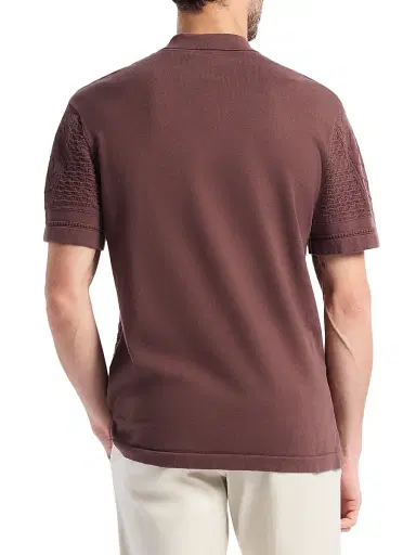Robert Graham Men's Delmar Geometric Cotton Button-Front Sweater - Brown - Size XXL | Thumbnail 5 Robert Graham Men's Delmar Geometric Cotton Button-Front Sweater - Brown - Size XXL | Thumbnail 5