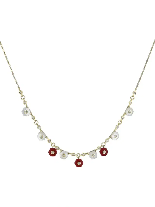Women's Baia 18K Yellow Gold, 0.56 TCW Diamond & Mixed-Media Charm Necklace - Yellow Gold