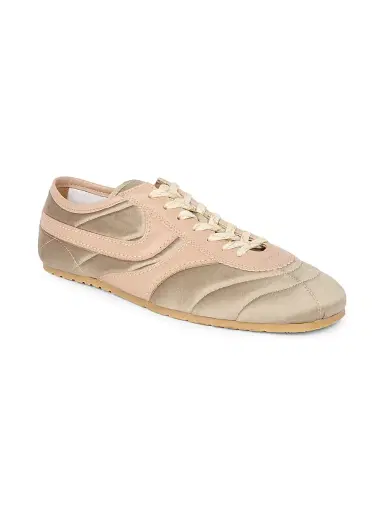 Dries Van Noten Women's Quilted Satin Low-Top Sneakers - Grey - Size 11 | Thumbnail 2