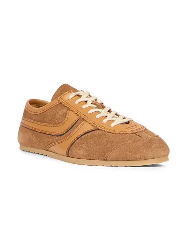 Dries Van Noten Women's Suede & Leather Low-Top Sneakers - Tan - Size 10 | Thumbnail 2