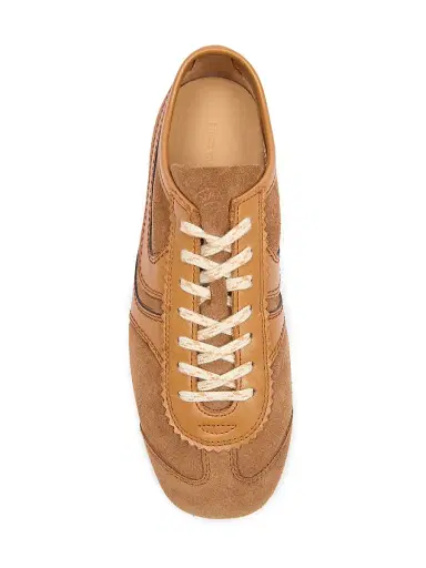 Dries Van Noten Women's Suede & Leather Low-Top Sneakers - Tan - Size 10 | Thumbnail 4