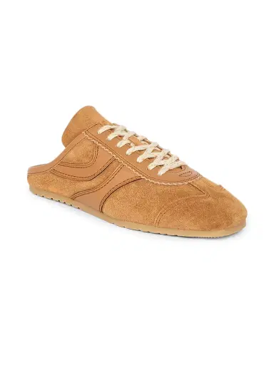Dries Van Noten Women's Suede & Leather Sneaker Mules - Tan - Size 11 | Thumbnail 2