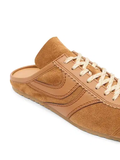 Dries Van Noten Women's Suede & Leather Sneaker Mules - Tan - Size 11 | Thumbnail 5