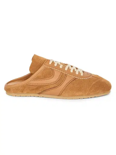 Dries Van Noten Women's Suede & Leather Sneaker Mules - Tan - Size 11 | Thumbnail 1