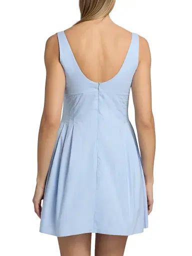 Peixoto Women's Eden Cotton Pleated Minidress - Cloud Blue - Size Medium | Thumbnail 5 Peixoto Women's Eden Cotton Pleated Minidress - Cloud Blue - Size Medium | Thumbnail 5