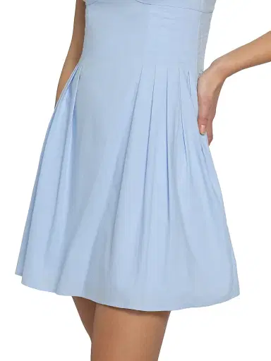 Peixoto Women's Eden Cotton Pleated Minidress - Cloud Blue - Size Medium | Thumbnail 6 Peixoto Women's Eden Cotton Pleated Minidress - Cloud Blue - Size Medium | Thumbnail 6