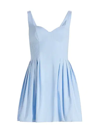 Peixoto Women's Eden Cotton Pleated Minidress - Cloud Blue - Size Medium | Thumbnail 1 Peixoto Women's Eden Cotton Pleated Minidress - Cloud Blue - Size Medium | Thumbnail 1
