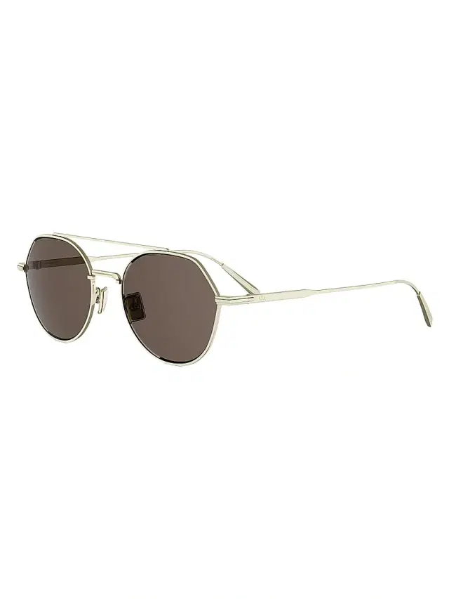 Dior Men's BlackSuit R6U 54MM Round Sunglasses - Gold Violet