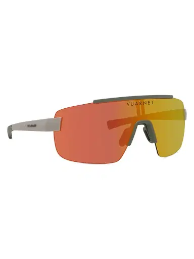 Vuarnet Men's Outdoor-Racing Mirrrored Mask Sunglasses - Shiny Beige Roviex | Thumbnail 8