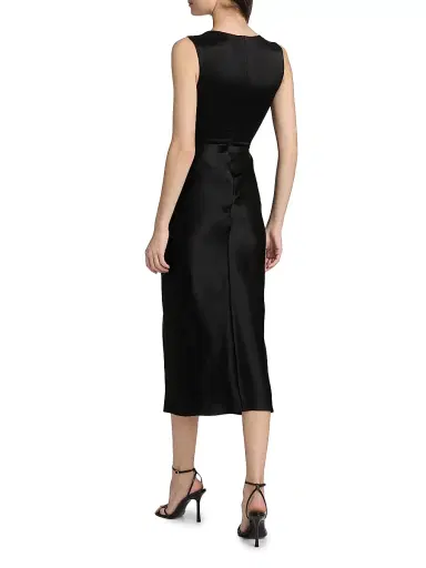 PRABAL GURUNG Women's Lily Twist Front Midi-Dress | Thumbnail 5 PRABAL GURUNG Women's Lily Twist Front Midi-Dress | Thumbnail 5