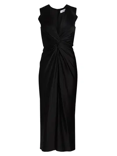 PRABAL GURUNG Women's Lily Twist Front Midi-Dress | Thumbnail 1 PRABAL GURUNG Women's Lily Twist Front Midi-Dress | Thumbnail 1