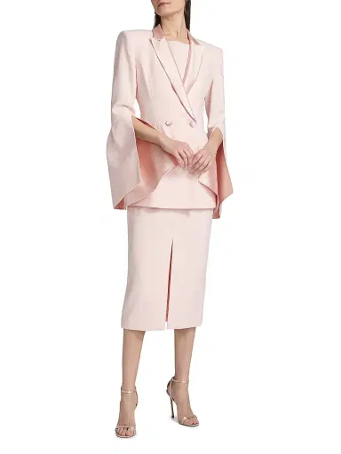 PRABAL GURUNG Women's Stretch Crepe Tuxedo Jacket | Thumbnail 2 PRABAL GURUNG Women's Stretch Crepe Tuxedo Jacket | Thumbnail 2
