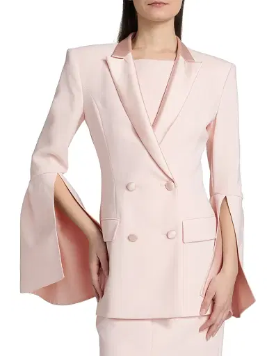 PRABAL GURUNG Women's Stretch Crepe Tuxedo Jacket | Thumbnail 3 PRABAL GURUNG Women's Stretch Crepe Tuxedo Jacket | Thumbnail 3