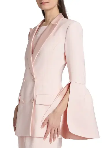PRABAL GURUNG Women's Stretch Crepe Tuxedo Jacket | Thumbnail 4 PRABAL GURUNG Women's Stretch Crepe Tuxedo Jacket | Thumbnail 4