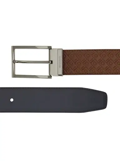 Ferragamo Men's Double Adjustable Reversible Leather Belt - Medium Brown - Size 40 | Thumbnail 2 Ferragamo Men's Double Adjustable Reversible Leather Belt - Medium Brown - Size 40 | Thumbnail 2