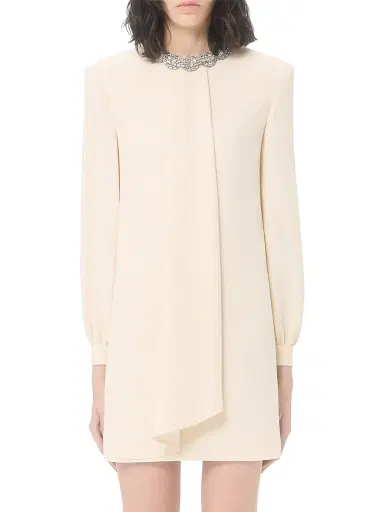 Valentino Garavani Women's Cady Couture Embroidered Dress - Coral - Size 2 | Thumbnail 3 Valentino Garavani Women's Cady Couture Embroidered Dress - Coral - Size 2 | Thumbnail 3