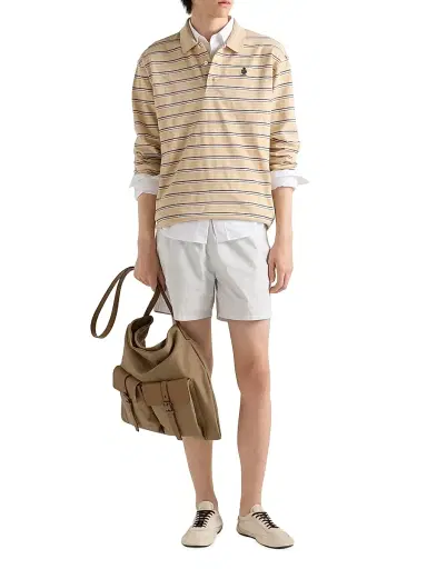 Prada Men's Route Canvas and Leather Shoulder Bag - Beige Khaki | Thumbnail 2
