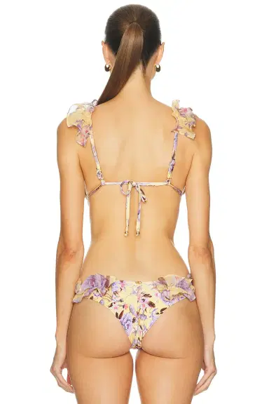 PatBO Peony Print Flower Embellished Bikini Top | Thumbnail 3