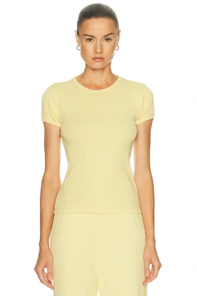 DONNI. The Pointelle Baby Tee