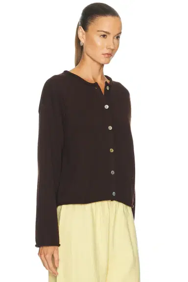 DONNI. The Cotton Knit Roll Cardigan | Thumbnail 2 DONNI. The Cotton Knit Roll Cardigan | Thumbnail 2