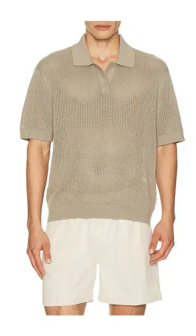 AUTO-REPLY Knit Mesh Johnny Collar Polo | Thumbnail 5