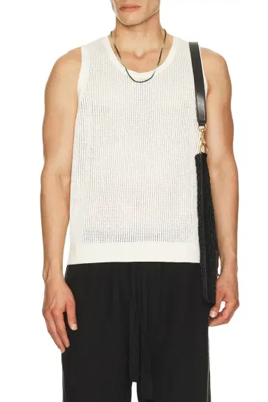 AUTO-REPLY Knit Mesh Tank Top | Thumbnail 1
