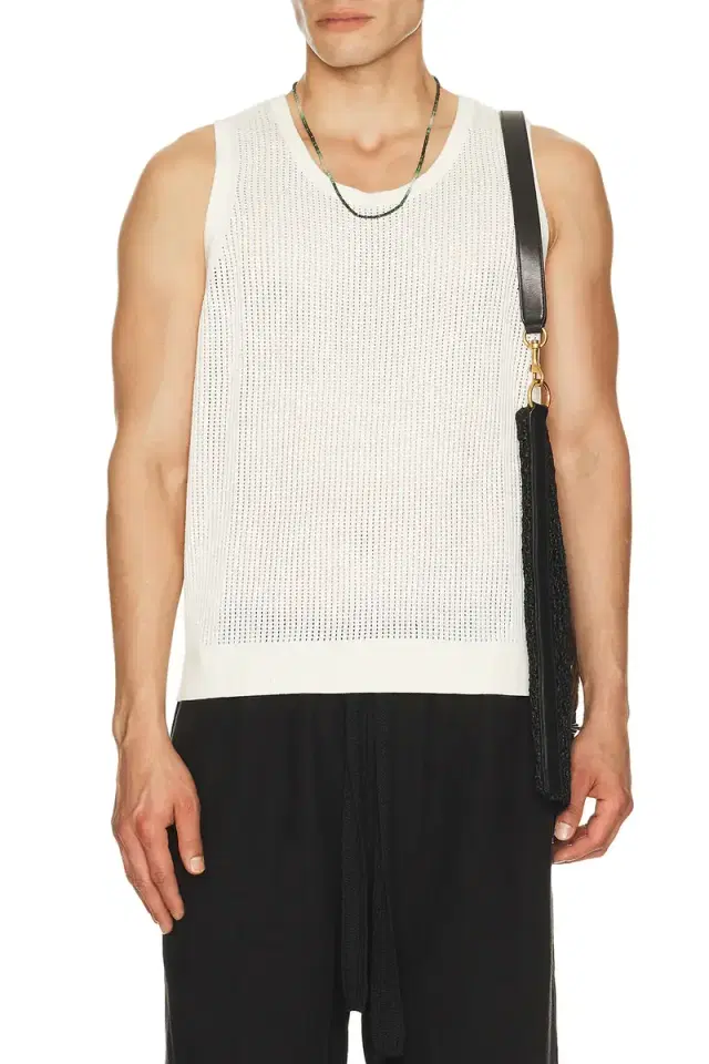 AUTO-REPLY Knit Mesh Tank Top