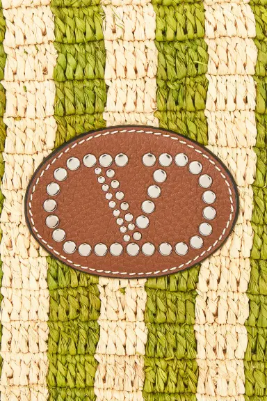 Valentino Garavani Crochet Raffia VLogo Signature Bucket Bag | Thumbnail 7