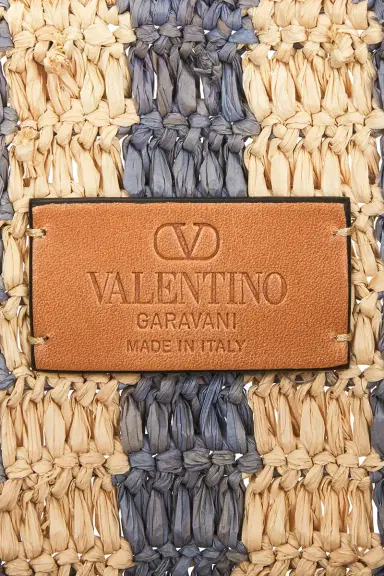 Valentino Garavani Crochet Raffia VLogo Signature Bucket Bag | Thumbnail 5 Valentino Garavani Crochet Raffia VLogo Signature Bucket Bag | Thumbnail 5