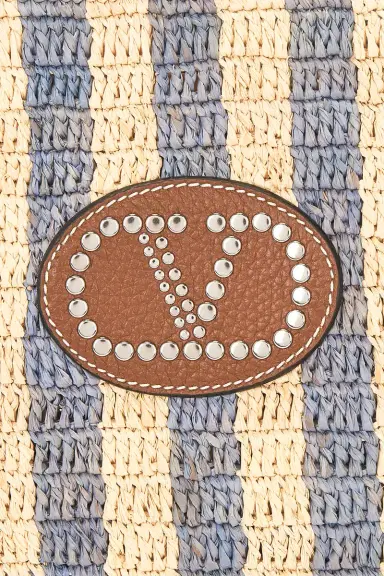 Valentino Garavani Crochet Raffia VLogo Signature Bucket Bag | Thumbnail 6 Valentino Garavani Crochet Raffia VLogo Signature Bucket Bag | Thumbnail 6