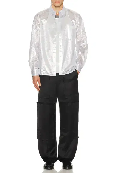 COMME des GARCONS Homme Plus Satin Button Down Shirt | Thumbnail 3