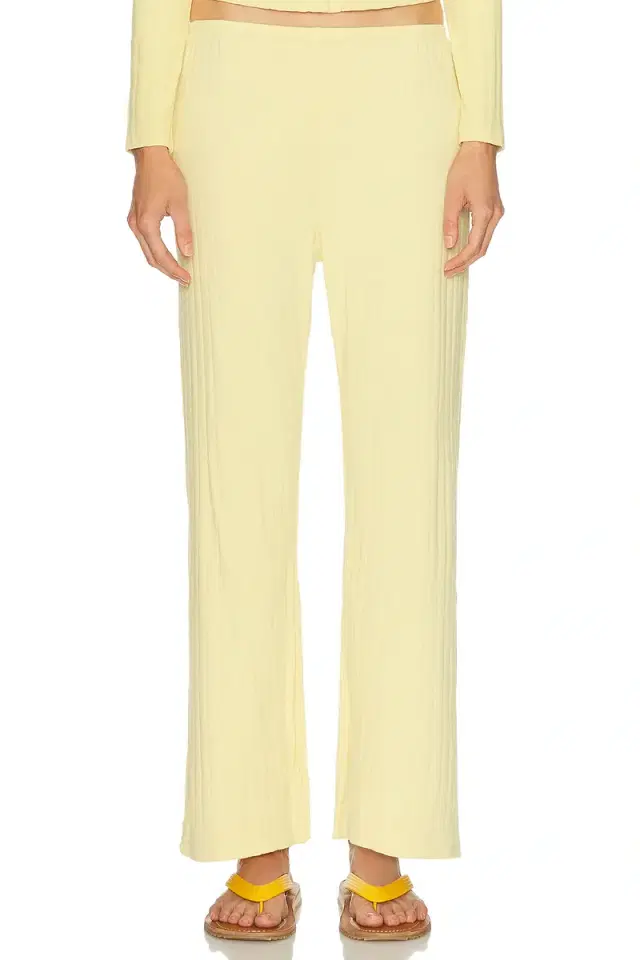 DONNI. The Pointelle Simple Crop Pant