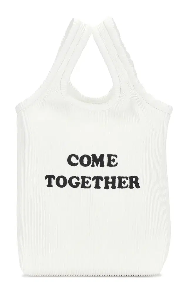 Come Together Slogan Printed Tote Bag