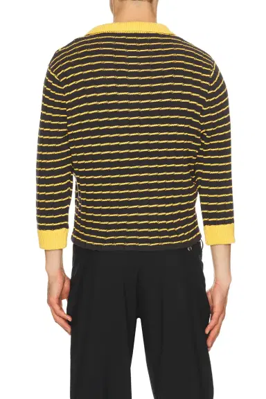 rice nine ten Knitted Cropped Polo Shirt | Thumbnail 2