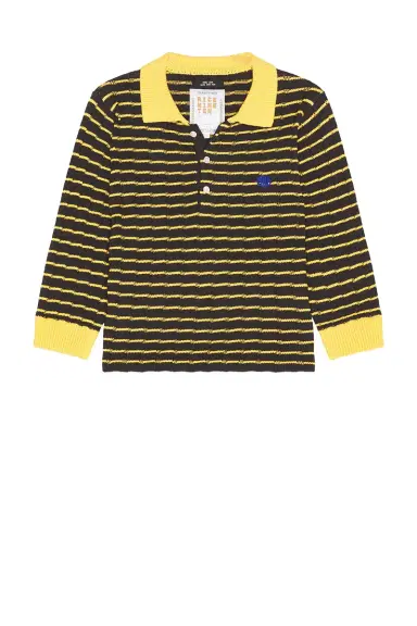 rice nine ten Knitted Cropped Polo Shirt | Thumbnail 4