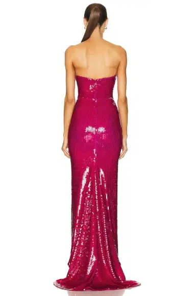 LaQuan Smith Strapless Column Gown | Thumbnail 3 LaQuan Smith Strapless Column Gown | Thumbnail 3