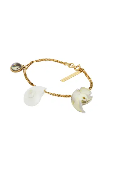 Dries Van Noten Natural Shell Resin Abalone Bracelet | Thumbnail 1
